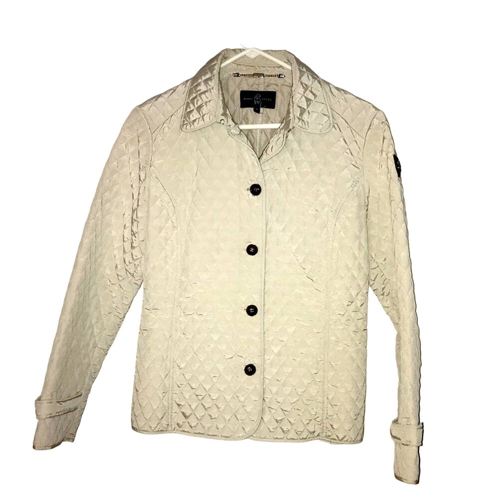Happy Goat Lucky stamford quilted jacket fall lightweight cream ivory size M